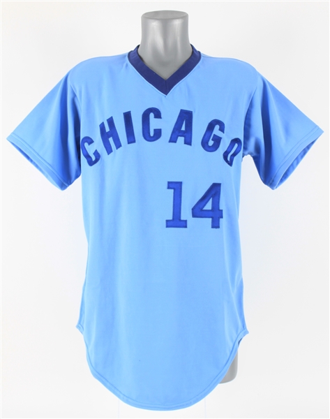 1976-77 Ernie Banks Chicago Cubs Post Career Jersey (MEARS LOA)
