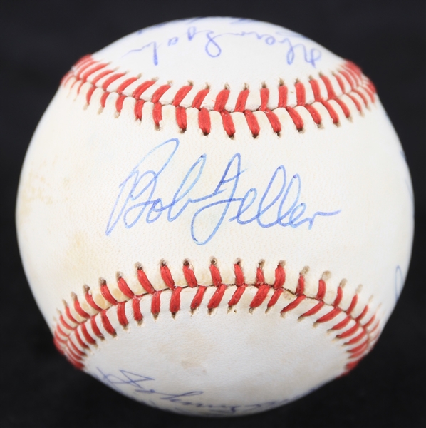 1987-89 Hall of Fame Multi Signed ONL Giamatti Baseball w/ 12 Signatures Including Sandy Koufax, Johnny Mize, Duke Snider, Bob Gibson & More (JSA)