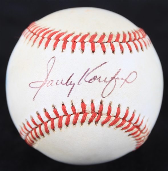1987-89 Sandy Koufax Los Angeles Dodgers Signed ONL Giamatti Baseball (JSA)