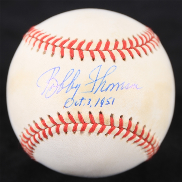 1993-94 Bobby Thomson New York Giants Signed ONL White Baseball (JSA)