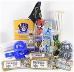 1970s-2000s Milwaukee Brewers Posters, Seat Cushion, Schedules & more (Lot of 100+)