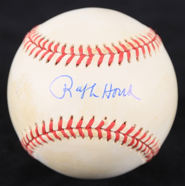 1993-94 Ralph Houk New York Yankees Signed OAL Brown Baseball (JSA)