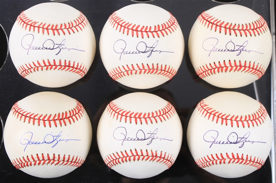 1985-92 Rollie Fingers Milwaukee Brewers Signed OAL Brown Baseballs - Lot of 6 (JSA)