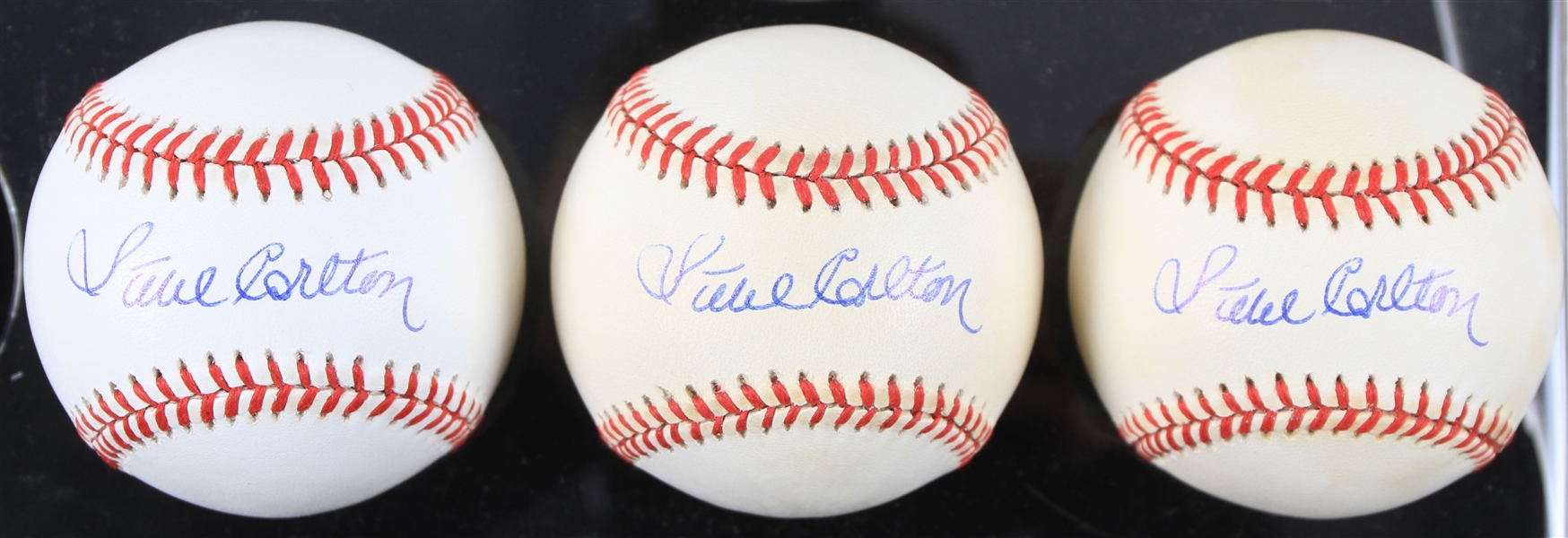 1993-94 Steve Carlton Philadelphia Phillies Signed ONL White Baseballs - Lot of 3 (JSA)