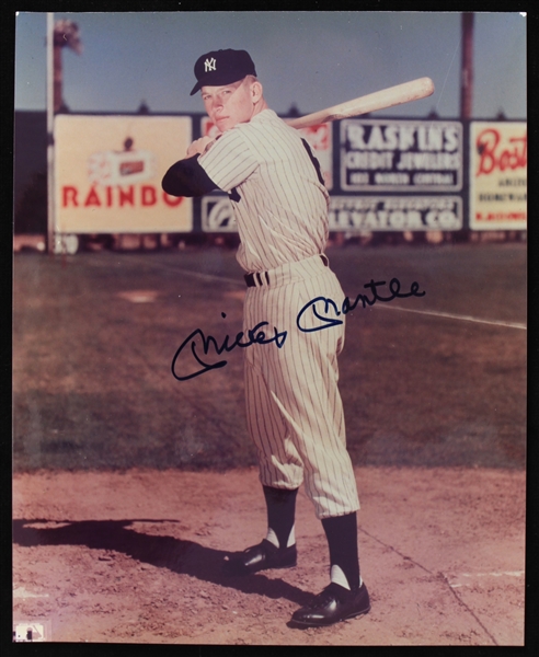 1991 Mickey Mantle New York Yankees Signed 8" x 10" Photo (JSA)