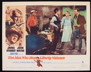 1962 The Man Who Shot Liberty Valance w/ John Wayne & James Stewart 11x14 Lobby Card