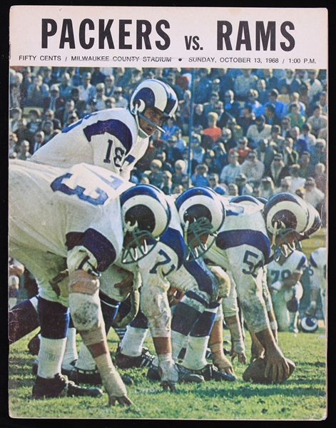 1968 Green Bay Packers vs. Rams Multi-Signed Program w/ Vince Lombardi, Donny Anderson, Travis Williams, and more *JSA*