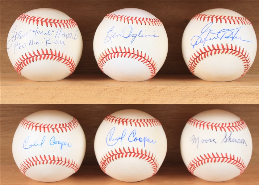 1990s Signed Baseball Collection - Lot of 6 w/ Frank Howard, Gorman Thomas, Moose Skowron, Ben Oglivie & Cecil Cooper (JSA)