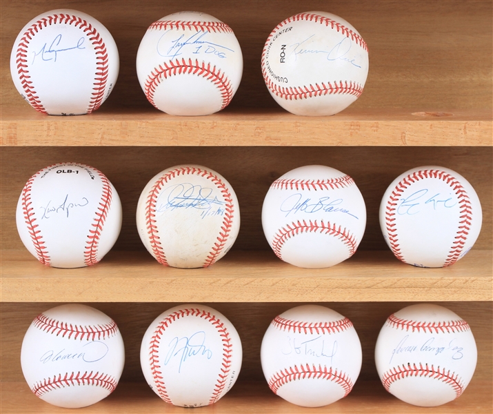 1980s-90s Signed Baseball Collection - Lot of 11 w/ Lance Johnson, Mike Greenwell, Jeff Blauser & More (JSA)