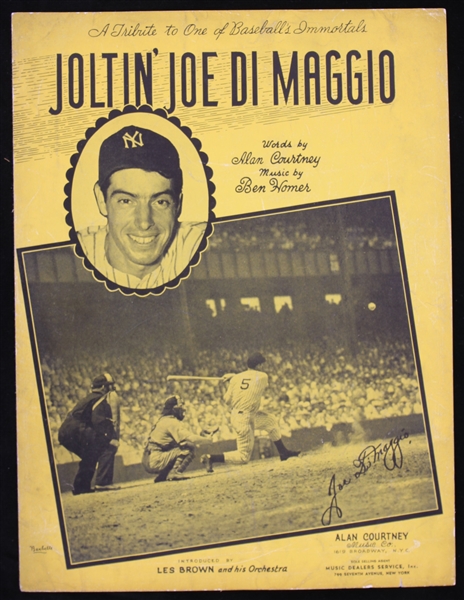 1941 "Joltin Joe DiMaggio" Alan Courtney & Ben Homer Sheet Music  