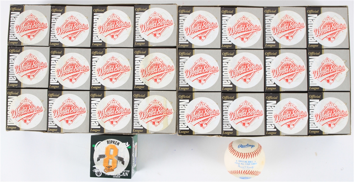 1990-95 Official Major League Baseball Collection - Lot of 26 w/ 1990 All Star Game, 1994 World Series & Cal Ripken 2131