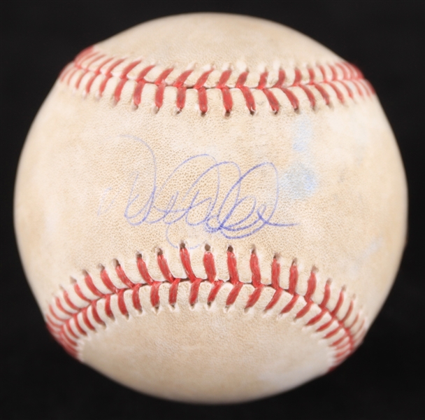 2014 Derek Jeter New York Yankees Signed OML Manfred Game Used Baseball (MEARS LOA/JSA/MLB Hologram)
