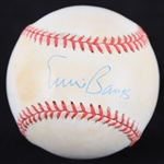 1995-99 Ernie Banks Chicago Cubs Signed ONL Coleman Baseball (JSA)  