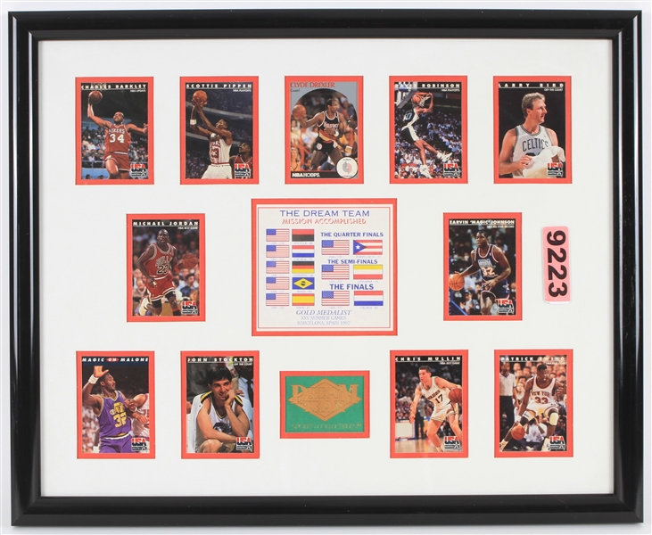1992 Dream Team USA Basketball Mission Accomplished 17" x 21" Framed Trading Card Display