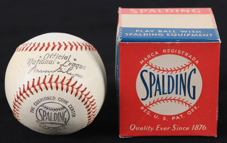 1952-57 Spalding Official National League Warren Giles Baseball w/ Original Box