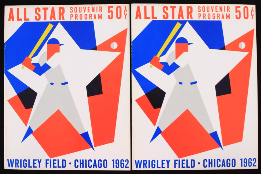 1962 MLB All Star Game Wrigley Field Unscored Programs - Lot of 2