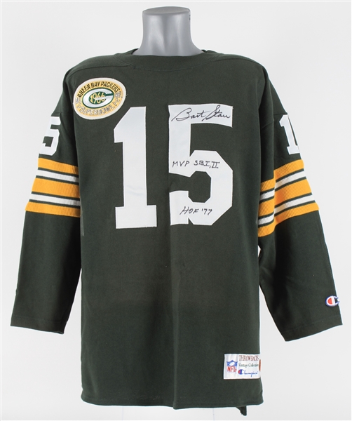 2000s Bart Starr Green Bay Packers Signed Throwback Jersey (JSA)