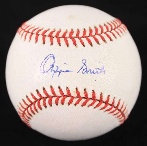 1993-94 Ozzie Smith St. Louis Cardinals Signed ONL White Baseball (JSA)