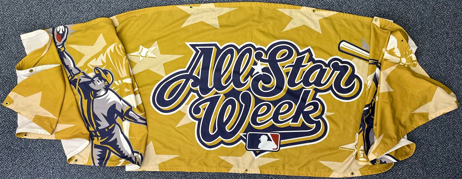 2001 Miller Park MLB All Star Week Giant 38" x 176" Cloth Stadium Banner (MEARS LOA)