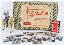 1950s-60s Impressive Americana Collection - Lot of 90+ w/ Beatles Trading Cards, Grain Belt Beer Canvas Posters , MIB Hartland Nativity Scene and Roy Rogers Hartland