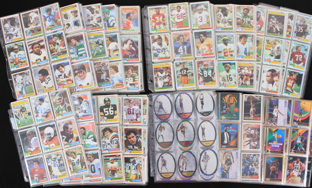 1970s-1990s Massive Baseball Football Basketball Trading Card Collection - Lot of Thousands w/ Joe Montana Rookie & More