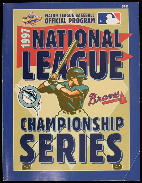 1997 Florida Marlins Atlanta Braves National League Championship Series Program