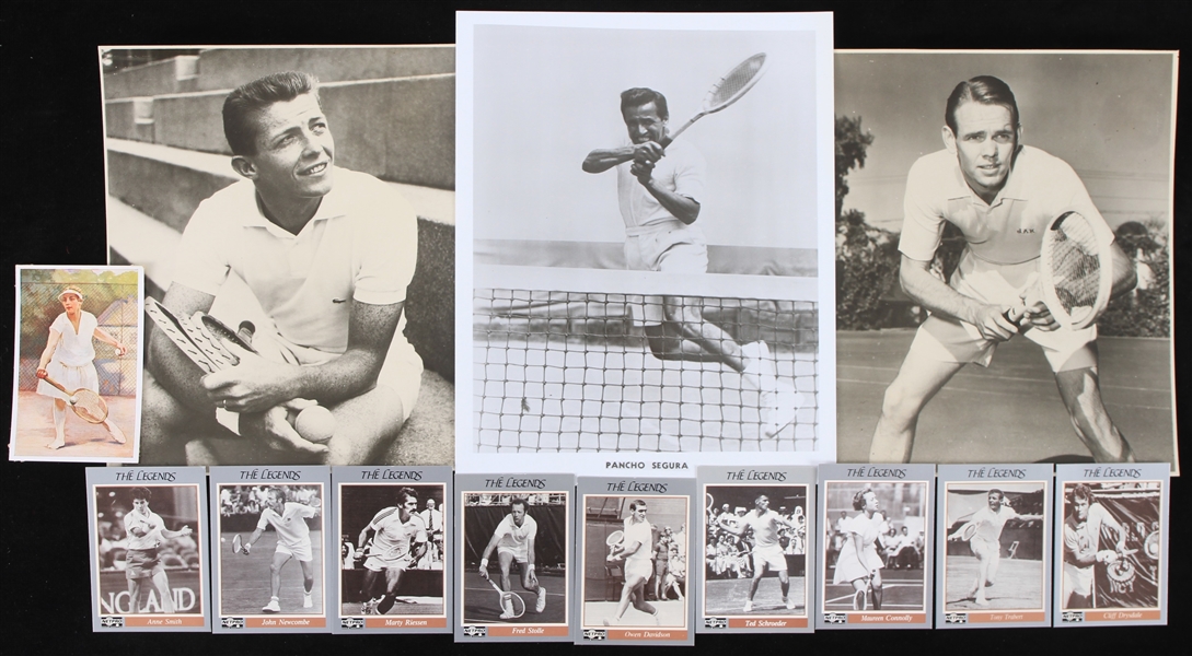 1960s-90s Tennis Trading Card & Photo Collection - Lot of 13 