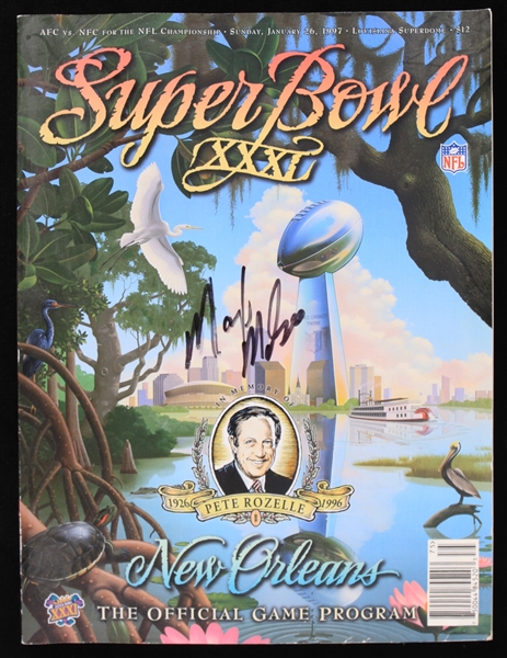 1997 Max McGee Green Bay Packers Signed Super Bowl XXXI Program (JSA)