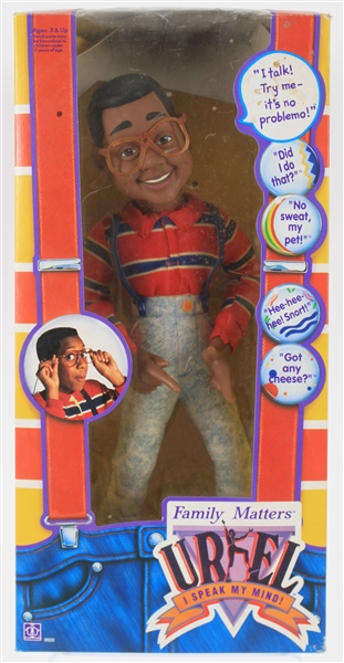 1991 Steve Urkel Family Matters Talking Hasbro Doll w/ Original 9x19 Box
