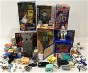 1990s Toy Robot Collection w/ Assorted Toy Parts & more (Lot of 30+)