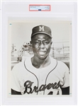 1960s Hank Aaron Milwaukee Braves Type I Original 8x10 Photo (PSA Slabbed)