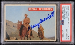 1956 Davy Crockett Fess Parker #25 Indian Territory Signed Trading Card (PSA/DNA Slabbed) 