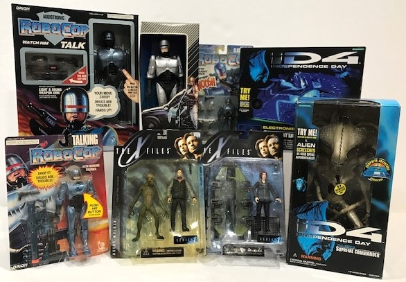1993-1998 X-Files, Robocop, Independence Day Boxed Figures (Lot of 8)