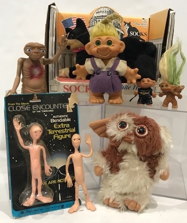 1970s-1980s E.T., Close Encounters, Gizmo Figures & Dolls (Lot of 8)