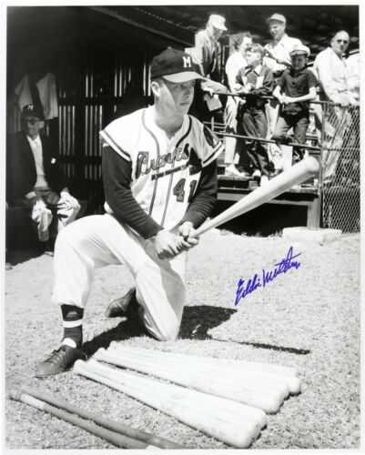 1954-56 Eddie Mathews MKE Braves Young Autograph Hunter Signed 16x20 Photo (JSA)