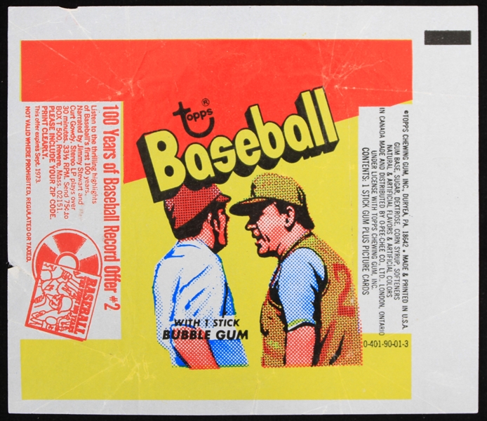 1973 Topps Original Baseball Wax Pack Wrapper 