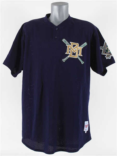 1994 BJ Surhoff Milwaukee Brewers Game Worn Batting Practice Jersey w/ 25 Anniversary Sleeve Patch (MEARS LOA)