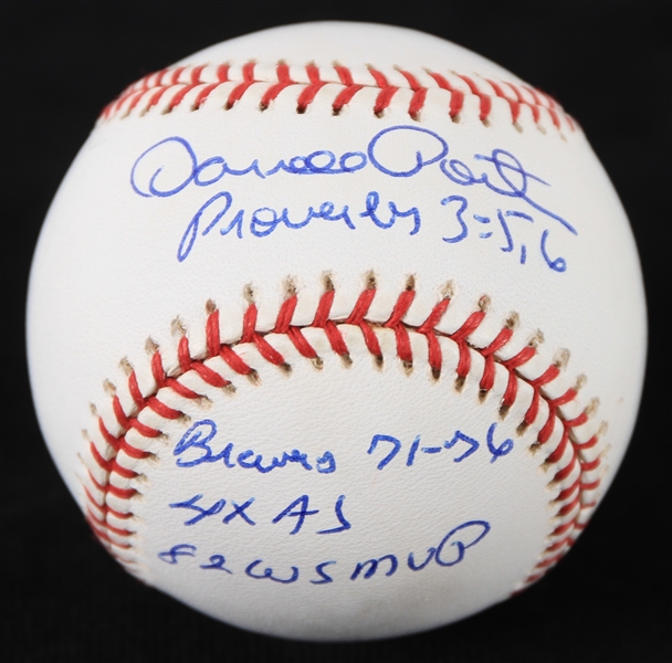1994-1999 Darrell Porter Milwaukee Brewers OAL Signed Baseball *JSA* w/ 4 Stats