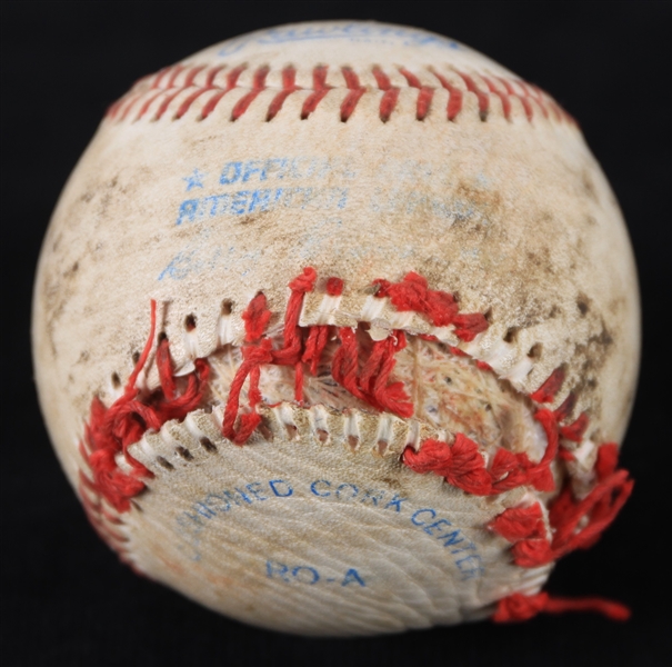 1989 (May 5th) Glenn Braggs Milwaukee Brewers "He Knocked the Cover off the Ball" Game Used HR Baseball (MEARS LOA)