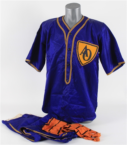 1950s AO #23 Game Worn Baseball Uniform w/ Jersey, Pants & Stirrups (MEARS LOA)