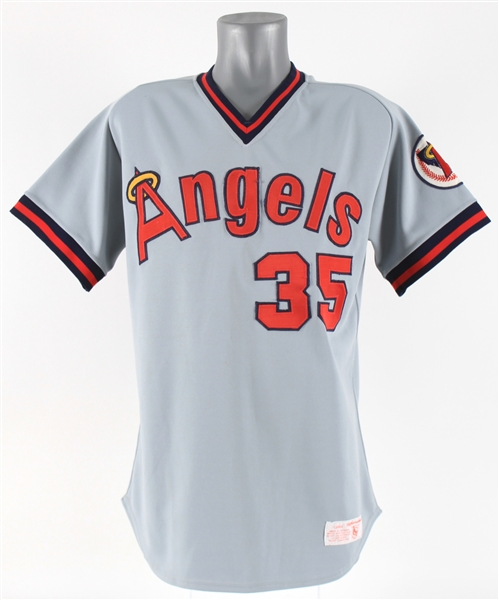1984-85 Dave Smith California Angels Road Jersey (MEARS LOA)