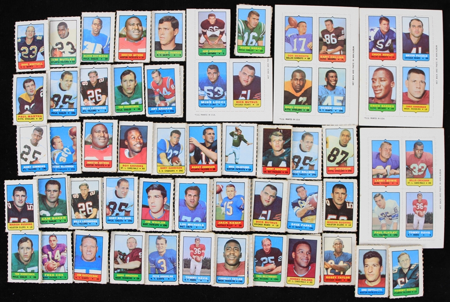 1969 Topps Football Four in Ones (Lot of 45+)