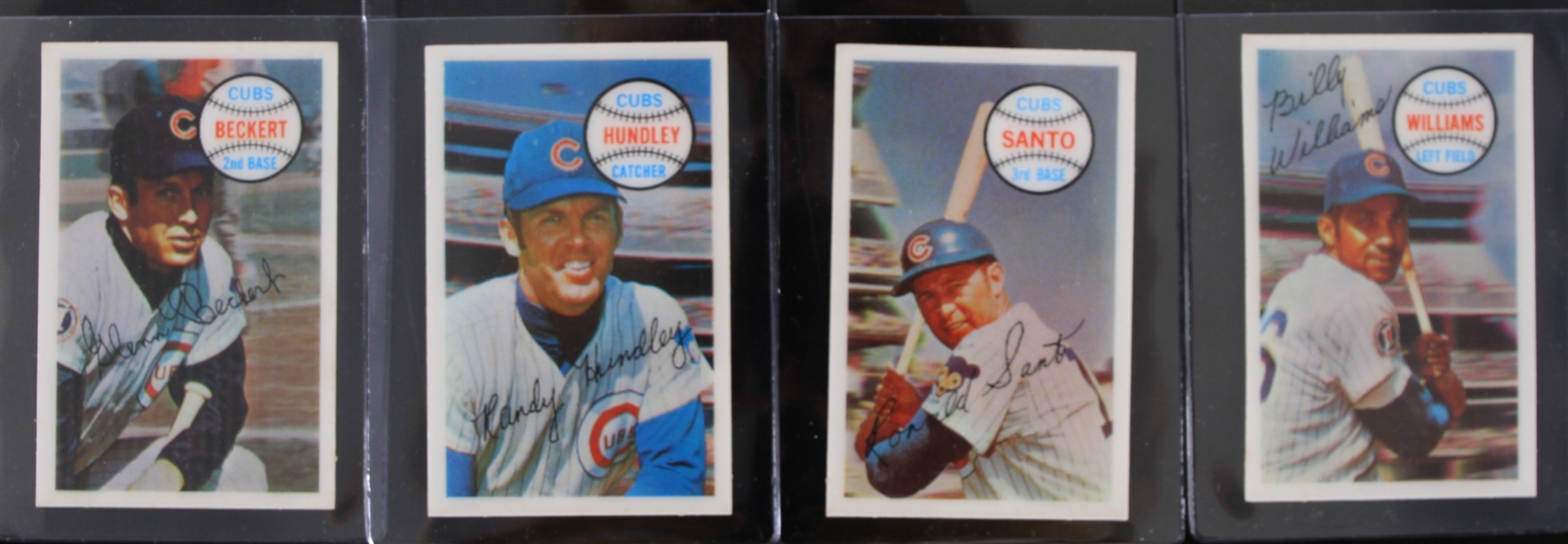 1968 Kelloggs Chicago Cubs 3-D Super Star Cards (Lot of 4)