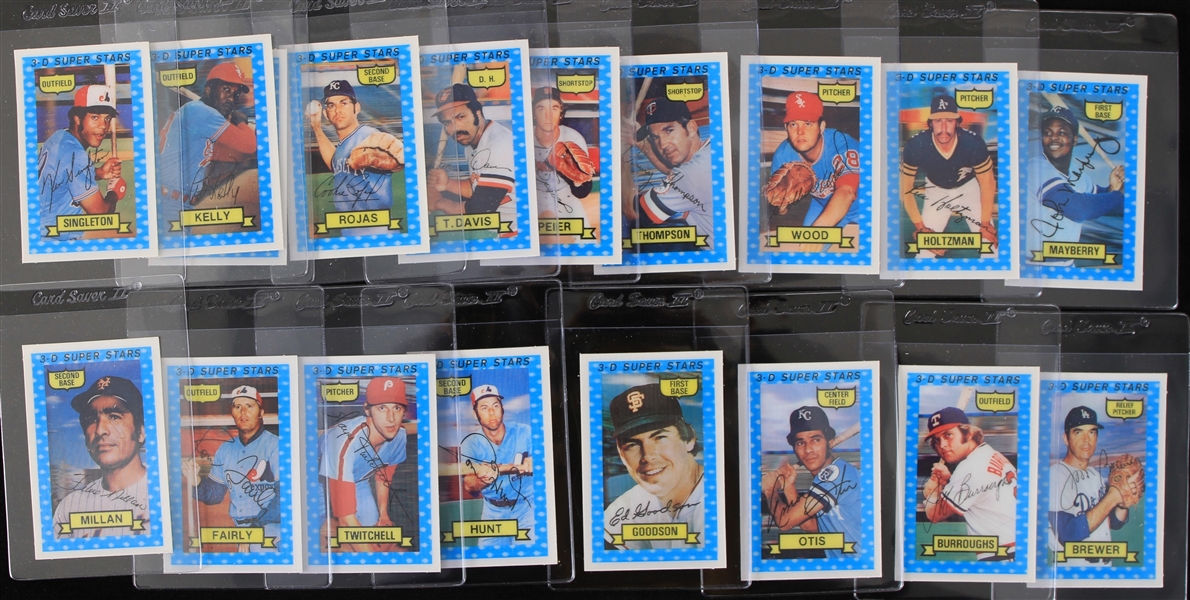 1974 Kelloggs 3-D Super Star Trading Cards (Lot of 42)