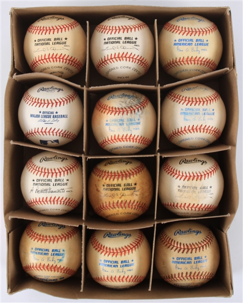 1980s-2000s Game Used Baseball Collection - Lot of 12 w/ 1999 Fenway Park All Star Game & More (MEARS LOA)
