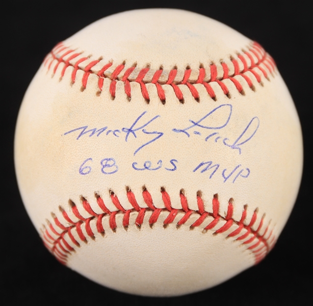 1995-99 Mickey Lolich Detroit Tigers Signed OAL Budig Baseball (JSA)