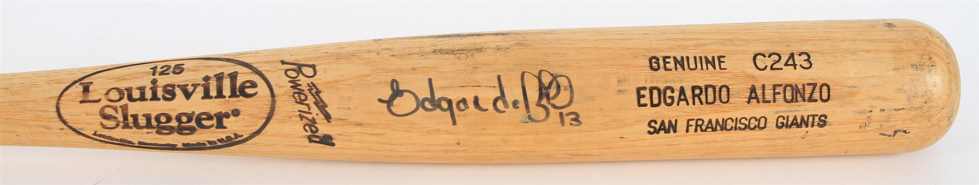 2003-04 Edgardo Alfonzo San Francisco Giants Signed Louisville Slugger Professional Model Game Used Bat (MEARS LOA/JSA)