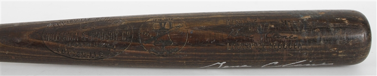 1976 Gene Clines Texas Rangers Signed H&B Louisville Slugger Bicentennial Professional Model Game Used Bat (MEARS LOA/JSA) 