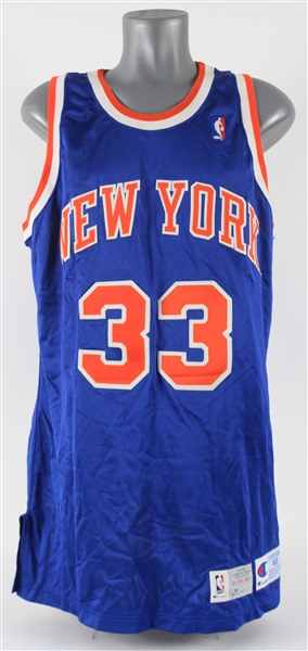 1992-93 Patrick Ewing New York Knicks Game Worn Road Jersey (MEARS A5)