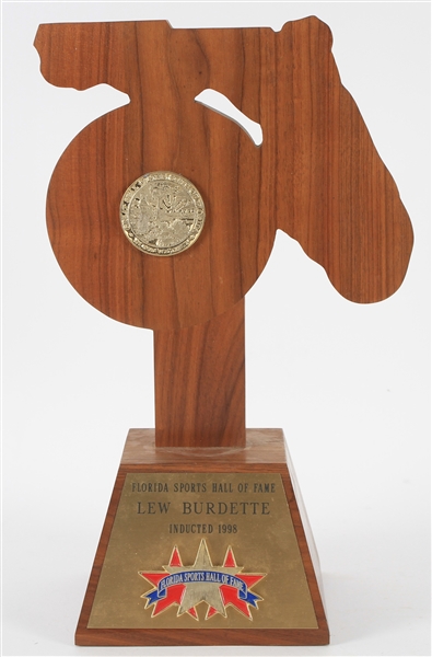 1998 Lew Burdette Milwaukee Braves Florida Sports Hall of Fame 14" Trophy 